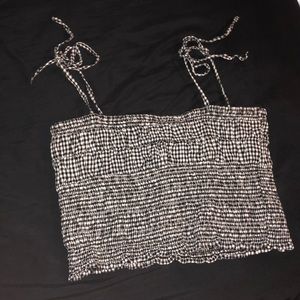 Zara black and white checkered tank top